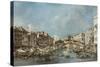 The Rialto Bridge, C.1775-Francesco Guardi-Stretched Canvas