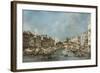 The Rialto Bridge, C.1775-Francesco Guardi-Framed Giclee Print