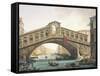 The Rialto Bridge in Venice-Giuseppe Borsato-Framed Stretched Canvas