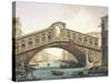 The Rialto Bridge in Venice-Giuseppe Borsato-Stretched Canvas