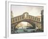 The Rialto Bridge in Venice-Giuseppe Borsato-Framed Giclee Print