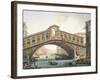 The Rialto Bridge in Venice-Giuseppe Borsato-Framed Giclee Print