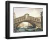 The Rialto Bridge in Venice-Giuseppe Borsato-Framed Giclee Print