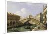 The Rialto Bridge Venice from the South with the Fondamenta Del Vin and the Fondaco Dei Tedeschi-Canaletto-Framed Giclee Print