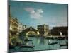 The Rialto bridge, Venice, R. F. 1961-32.-Canaletto-Mounted Giclee Print