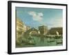 The Rialto Bridge, Venice-Canaletto-Framed Giclee Print