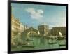 The Rialto Bridge, Venice-Canaletto-Framed Giclee Print