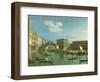 The Rialto Bridge, Venice-Canaletto-Framed Premium Giclee Print