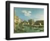 The Rialto Bridge, Venice-Canaletto-Framed Premium Giclee Print