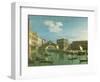 The Rialto Bridge, Venice-Canaletto-Framed Premium Giclee Print