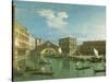 The Rialto Bridge, Venice-Canaletto-Stretched Canvas