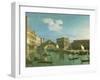 The Rialto Bridge, Venice-Canaletto-Framed Giclee Print