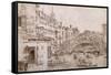 The Rialto Bridge, Venice-Francesco Guardi-Framed Stretched Canvas