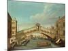 The Rialto Bridge, Venice-Canaletto-Mounted Giclee Print