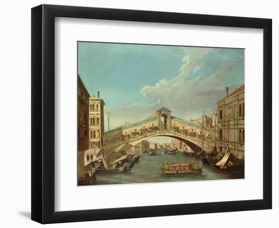 The Rialto Bridge, Venice-Canaletto-Framed Giclee Print