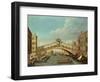 The Rialto Bridge, Venice-Canaletto-Framed Giclee Print