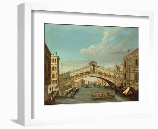 The Rialto Bridge, Venice-Canaletto-Framed Giclee Print