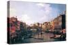 The Rialto Bridge-Canaletto-Stretched Canvas