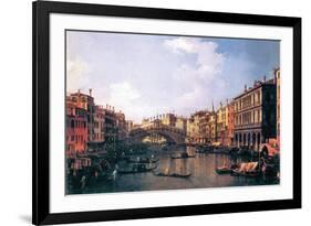 The Rialto Bridge-Canaletto-Framed Premium Giclee Print