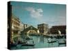 The Rialto Bridge-Canaletto-Stretched Canvas