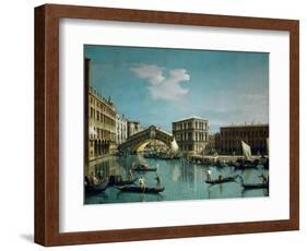 The Rialto Bridge-Canaletto-Framed Giclee Print