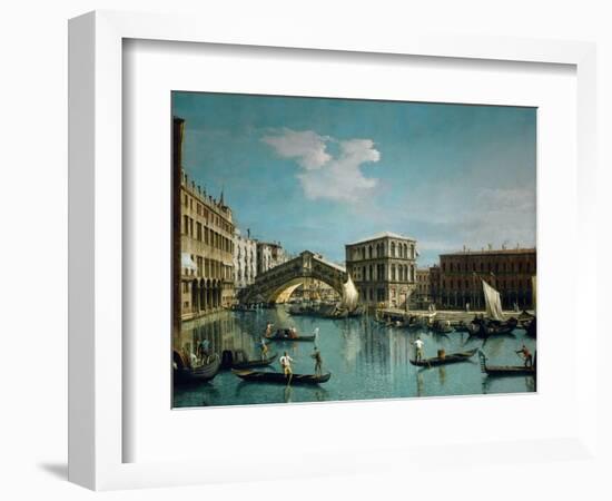 The Rialto Bridge-Canaletto-Framed Giclee Print