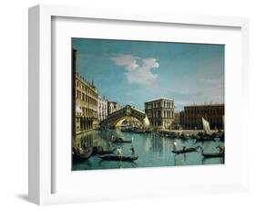 The Rialto Bridge-Canaletto-Framed Giclee Print