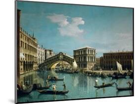 The Rialto Bridge-Canaletto-Mounted Giclee Print