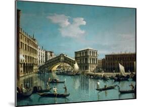 The Rialto Bridge-Canaletto-Mounted Giclee Print