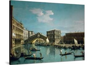 The Rialto Bridge-Canaletto-Stretched Canvas