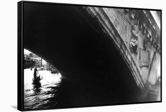 The Rialto Bridge-Simon Marsden-Framed Stretched Canvas