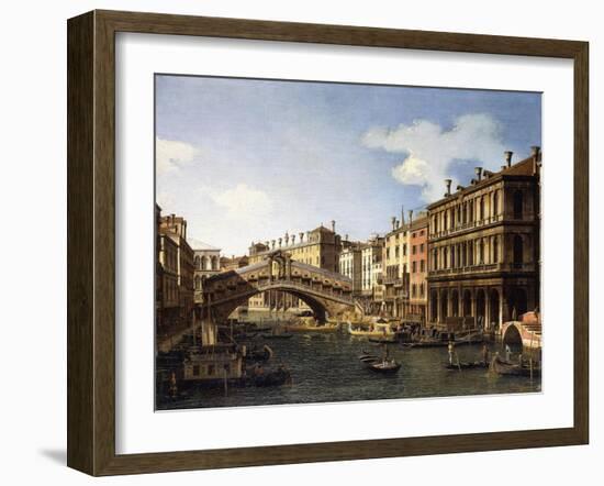 The Rialto Bridge-Canaletto-Framed Premium Giclee Print