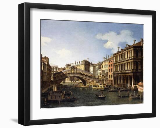 The Rialto Bridge-Canaletto-Framed Premium Giclee Print