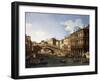 The Rialto Bridge-Canaletto-Framed Premium Giclee Print