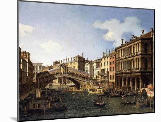 The Rialto Bridge-Canaletto-Mounted Premium Giclee Print