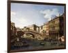 The Rialto Bridge-Canaletto-Framed Giclee Print