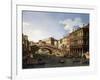 The Rialto Bridge-Canaletto-Framed Giclee Print