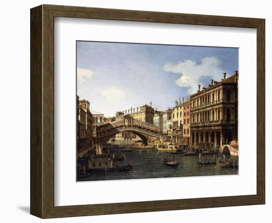 The Rialto Bridge-Canaletto-Framed Giclee Print