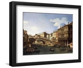 The Rialto Bridge-Canaletto-Framed Giclee Print