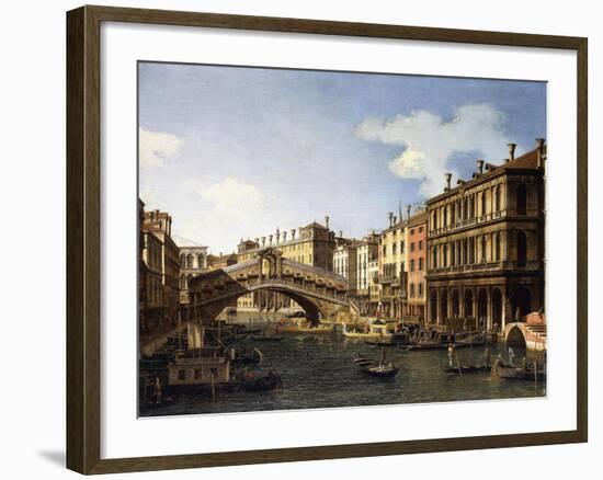 The Rialto Bridge-Canaletto-Framed Giclee Print