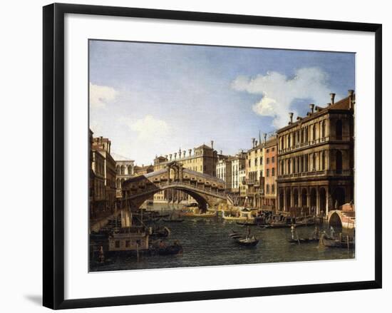 The Rialto Bridge-Canaletto-Framed Giclee Print