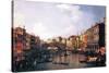 The Rialto Bridge-Canaletto-Stretched Canvas