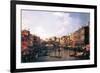 The Rialto Bridge-Canaletto-Framed Art Print