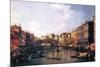 The Rialto Bridge-Canaletto-Mounted Art Print