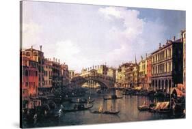 The Rialto Bridge-Canaletto-Stretched Canvas