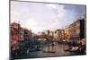 The Rialto Bridge-Canaletto-Mounted Art Print