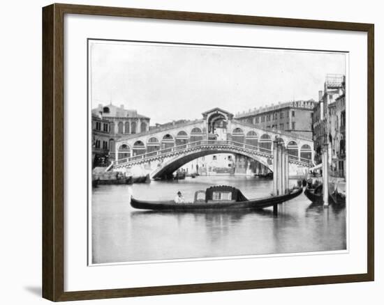 The Rialto, Venice, Late 19th Century-John L Stoddard-Framed Giclee Print