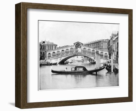 The Rialto, Venice, Late 19th Century-John L Stoddard-Framed Giclee Print