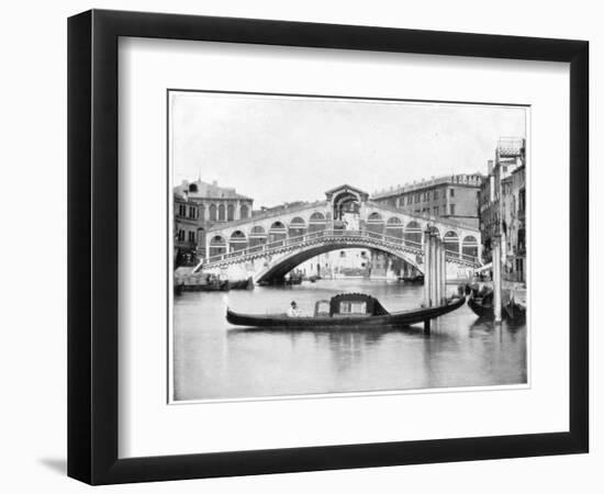 The Rialto, Venice, Late 19th Century-John L Stoddard-Framed Giclee Print