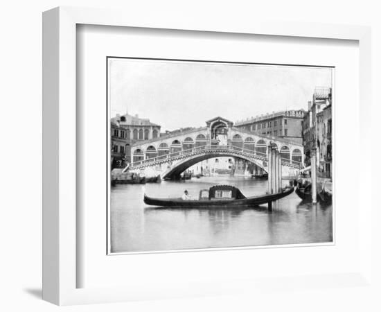 The Rialto, Venice, Late 19th Century-John L Stoddard-Framed Giclee Print